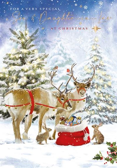 Christmas Card - Son and Daughter-in-Law - Reindeer