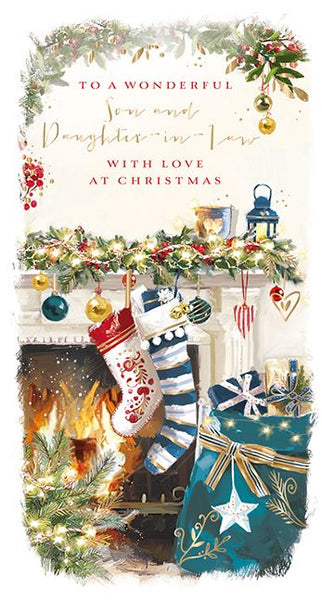 Christmas Card - Son and Daughter-in-Law - Winter Warmers
