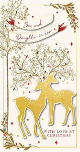 Christmas Card - Son and Daughter-in-Law - Festive Deer