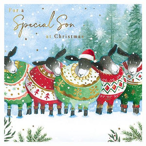 Christmas Card - Son - Sheep In Festive Jumper