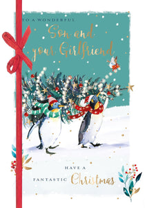 Christmas Card - Son and Girlfriend - Oh Christmas Tree