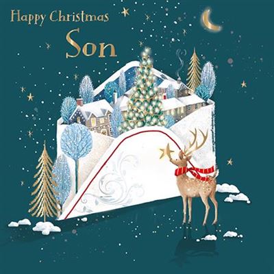 Christmas Card - Son - Festive Envelope