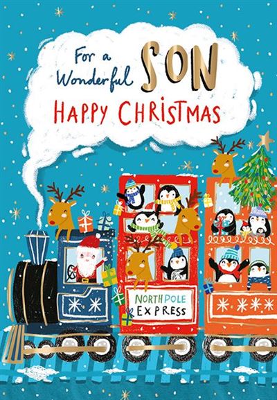Christmas Card - Son - Christmas Train