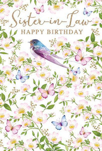 Sister-in-Law Birthday - Birds In Blossom from Nigel Quiney Publications, English Cards in France