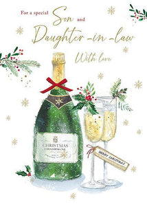 Christmas Card - Son and Daughter-in-Law - Champagne