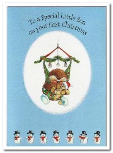 Christmas Card - Son 1st Christmas - Swing Chair
