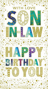 Son-in-Law Birthday - Graphic Text