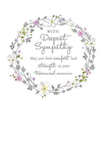 Sympathy Card - Floral Wreath