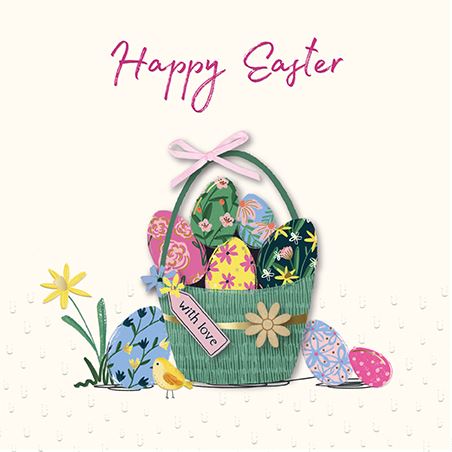 Easter Card - Easter Egg Basket