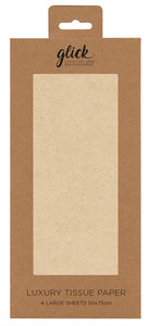 Tissue Pack - 4 Sheets  - Plain Kraft