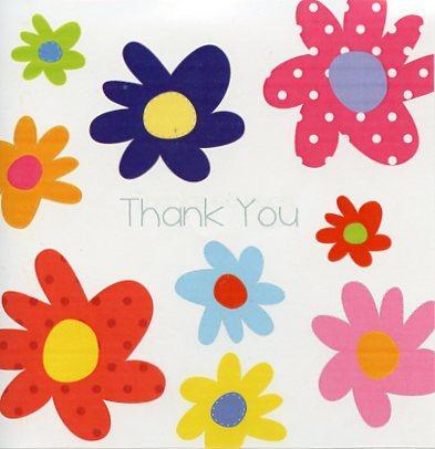 Thank You Card - Bright Flowers