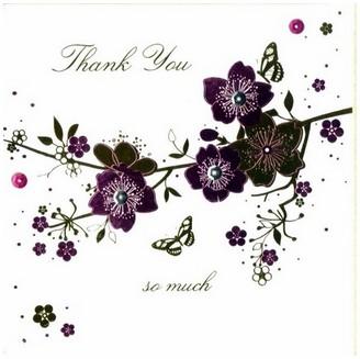 Thank You Card - Sequined Flowers