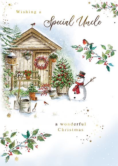Christmas Card - Uncle - Garden Shed