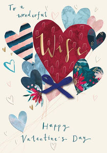 Valentine Card - Wife - Wonderful Wife from Ling Design, Valentine's Day Cards in France, Cartes de voeux Saint Valentin, English cards in France