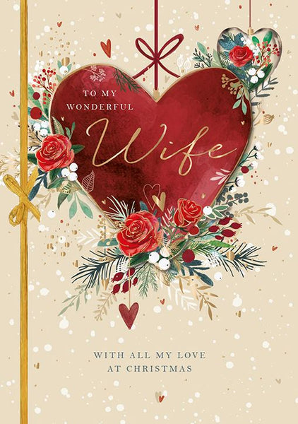 Christmas Card - Wife - Christmas Heart