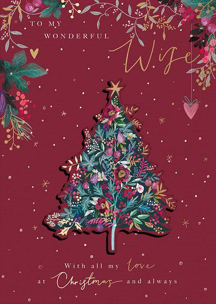 Christmas Card - Wife - Festive Tree