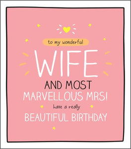 Wife Birthday - Marvellous Mrs!