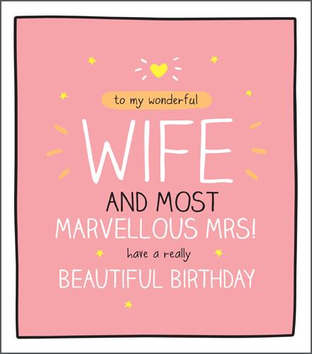 Wife Birthday - Marvellous Mrs!