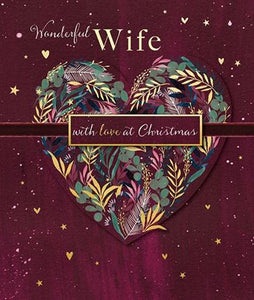 Christmas Card - Wife - Christmas Heart