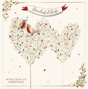 Christmas Card - Wife - Christmas Love Birds