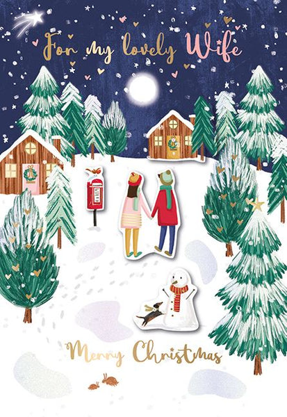 Christmas Card - Wife - Walking In The Snow