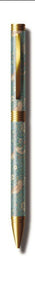 You would love writing with this William Morris patterned pen: Design Strawberry Thief. The ballpoint pen features matt gold effect appointments and black ink.