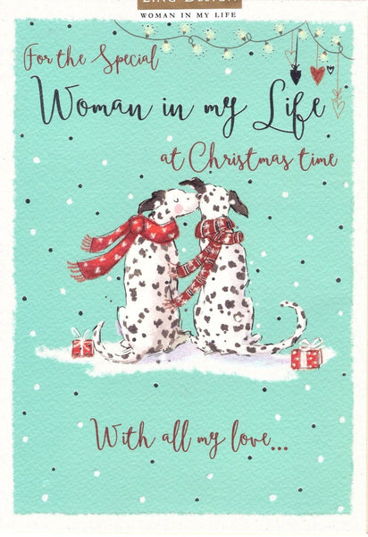 Christmas Card - Woman In My Life - Totally Dotty About You