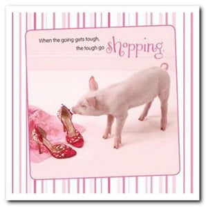 Birthday Card - Pig With Red Shoes