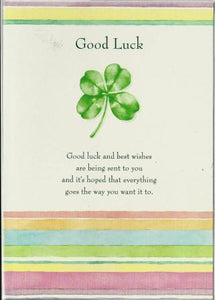 Good Luck Card - Good Luck 4 Leaf Clover