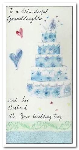 Wedding Card - Granddaughter and her Husband - 5 Tier Wedding Cake