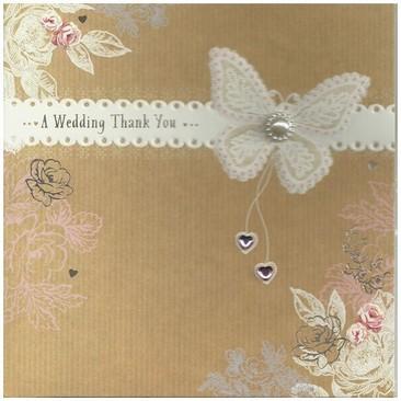 Wedding Thank You Card - Butterfly