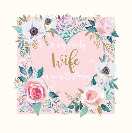 Wife Birthday - Floral Heart