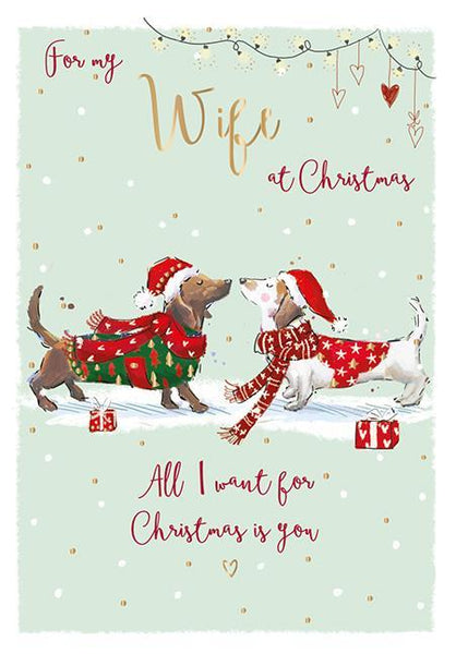 Christmas Card - Wife - Woof Woof!