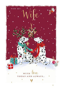 Christmas Card - Wife - Under The Mistletoe