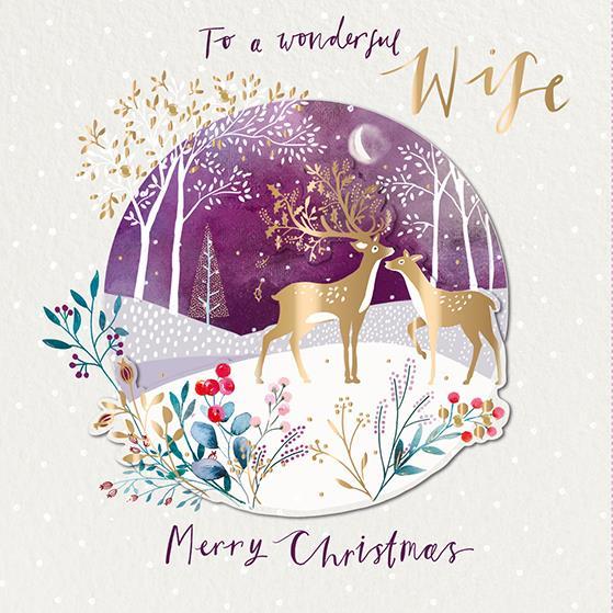 Christmas Card - Wife - Magical Forest