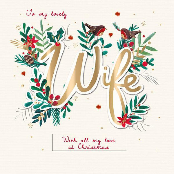 Christmas Card - Wife - Beautiful Christmas