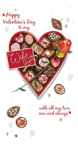 Valentine Card - Wife - Box Of Chocolates