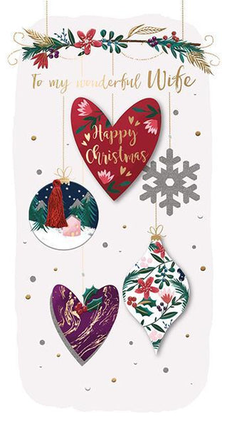 Christmas Card - Wife - Festive Decorations