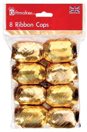 Curling Ribbon - 8 Gold Ribbon Cops
