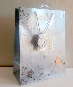 Christmas Gift Bags - Large Silver Snowflake