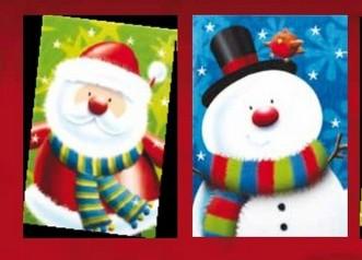 Christmas Gift Tags - 10 Santa and Snowman