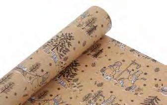Christmas Gift Roll Wrap - Kraft Recyclable - Winter Wonderland