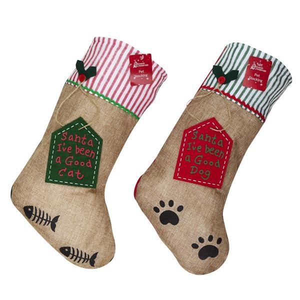 Christmas Gift Stocking - Pet Stocking Cat Or Dog (XT1223)