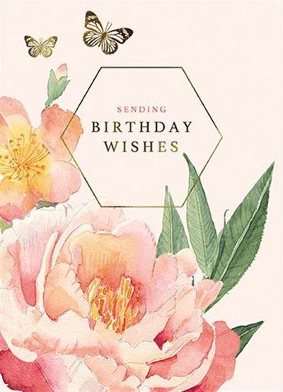 Birthday Card - Pink Peony