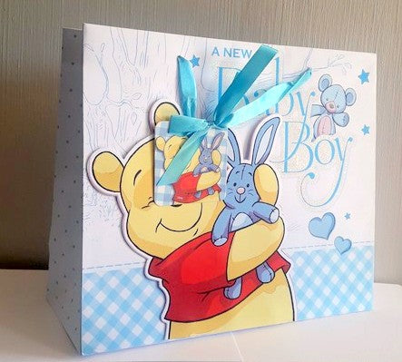 Gift Bag - Large - New Baby Boy Winnie The Pooh