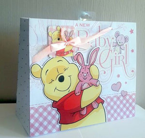 Gift Bag - Large - New Baby Girl Winnie the Pooh