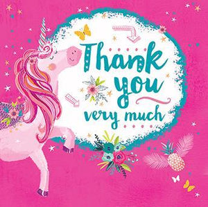 Thank You Card - Happy Unicorn