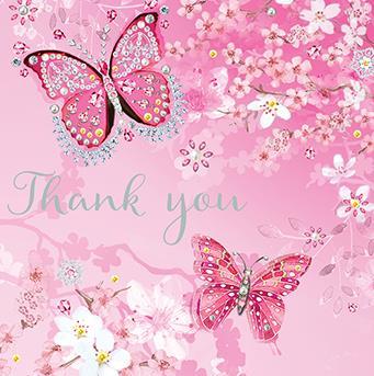 Thank You Card - Butterflies