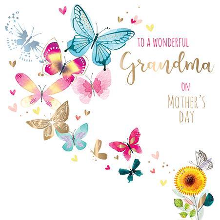 Mother's Day Card - Grandma - Flittering By