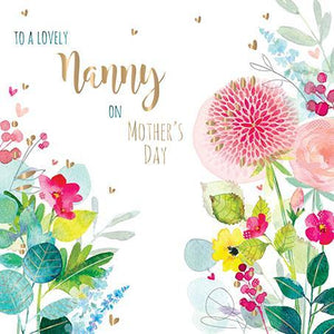 Mother's Day Card - Nanny - A Springtime Garden